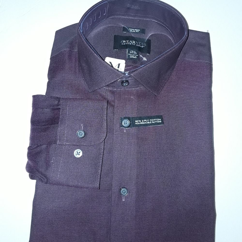 Awearness Kenneth Cole Slim Fit Performance Stretch Dress Shirt